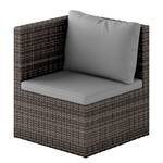 Loungeset Roizy (6-teilig) Polyrattan / Webstoff - Dunkelgrau / Grau