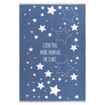 Tapis enfant Stars Fibres synthétiques - Bleu - 100 x 160 cm