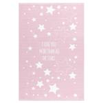 Tapis enfant Stars Fibres synthétiques - Rose - 140 x 190 cm