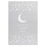 Tapis enfant Moon Fibres synthétiques - Gris clair - 140 x 190 cm