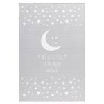 Tapis enfant Moon Fibres synthétiques - Gris clair - 100 x 160 cm