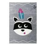 Tapis enfant Raton laveur Mukki Microfibre - Gris / Noir