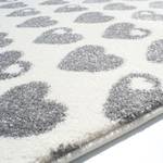 Tapis enfant Cœur II Fibres synthétiques - Blanc / Gris clair