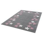 Tapis enfant Spring Fibres synthétiques - Gris / Rose vif - 160 x 230 cm