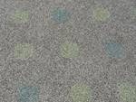 Tapis enfant rond Confetti Microfibre - Gris / Gris menthe - Diamètre : 160 cm
