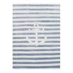 Kindervloerkleed Op Volle Zee 2 kunstvezels - wit/blauw - 160 x 230 cm