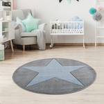 Tapis enfant rond Shootingstar Fibres synthétiques - Bleu pigeon / Gris - Diamètre : 133 cm