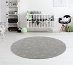 Tapis enfant rond Confetti Microfibre - Gris / Gris menthe - Diamètre : 133 cm