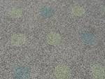 Tapis enfant rond Confetti Microfibre - Gris / Gris menthe - Diamètre : 133 cm