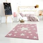 Kinderteppich Estrella Kunstfaser - Rosa / Weiß - 100 x 160 cm