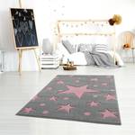 Kindervloerkleed Estrella kunstvezels - Grijs/roze - 100 x 160 cm