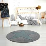 Tapis enfant rond Shootingstar Fibres synthétiques - Gris clair / Vert menthe - Diamètre : 160 cm