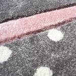 Tapis enfant Point Fibres synthétiques - Gris / Rose - 160 x 230 cm