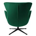 Fauteuil Hepburn III Velours - Velours Shyla: Vert foncé - Noir