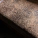 Canapé d’angle Sagata Microfibre Afua: Marron café - Méridienne courte à gauche (vue de face) - Avec fonction couchage
