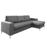 Ecksofa Sagata Webstoff - Grau - Longchair davorstehend rechts - Keine Funktion