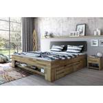 Massief houten bed Castlecoote massief eikenhout - inclusief opbergruimte - 180 x 200cm