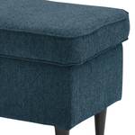 Gestoffeerde hocker Marson geweven stof/microvezel - Geweven stof Roge: Donkerblauw