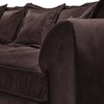 Ecksofa Mazan Samt - Microfaser Salvo: Aubergine