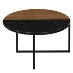 Table basse Sonata Marbre / Acier - Noyer / Noir