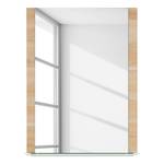 Spiegel Shino glas - wit/eikenhouten look - Breedte: 50 cm