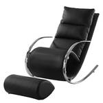 Rocking chair Fox II Imitation cuir - Noir