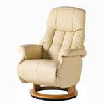 Fauteuil relax Grunewald II Cuir véritable / Imitation cuir - Crème - Cuir Libi: Crème