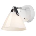 Wandlamp Strap I opaalglas/staal - 1 lichtbron - Wit