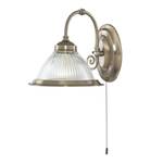 Wandlamp American Diner I transparant glas/staal - 1 lichtbron