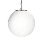 Hanglamp Atom melkglas / staal - 1 lichtbron - Diameter: 30 cm