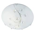 Plafondlamp Flush VI melkglas / staal - 1 lichtbron