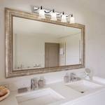 Éclairage miroir salle de bain Belvue II Verre dépoli / Acier - 4 ampoules