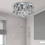Plafonnier Bathroom II Verre transparent / Acier - 4 ampoules