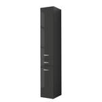 Armoire colonne Zeehan II Gris brillant / Gris graphite