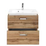 Mobile con lavabo Zeehan I Effetto quercia wotan - Larghezza: 60 cm