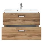 Mobile con lavabo Zeehan I Effetto quercia wotan - Larghezza: 80 cm