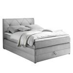 Boxspringbett Griggs Boxspringbett inkl. Topper und Bettkasten, ohne Dekoration Bezug: Webstoff - Silber - 120 x 200cm