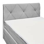 Boxspringbett Griggs Boxspringbett inkl. Topper und Bettkasten, ohne Dekoration Bezug: Webstoff - Silber - 120 x 200cm