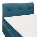 Boxspringbett Griggs Boxspringbett inkl. Topper und Bettkasten, ohne Dekoration Bezug: Webstoff - Dunkelblau - 140 x 200cm