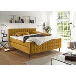 Lit boxspring Multia Revêtement : tissu - Jaune maïs