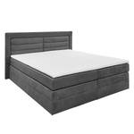 Letto boxspring Sunol I Incl. contenitori e testiera - Grigio - 180 x 200cm