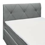 Lit boxspring Griggs Revêtement : tissu ainsi que le coffre de lit - Gris - 120 x 200cm