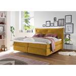 Boxspring Lindon Bekleding: geweven stof - Maïsgeel