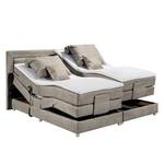 Boxspringbett Sunol II inkl. Elektromotor & Topper - Lichtgrau - 160 x 200cm