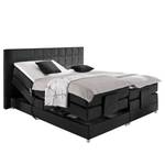 Boxspringbett Mohon I inkl. Elektromotor & Topper - Schwarz - 160 x 200cm