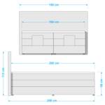 Lit boxspring Mohon I Lit boxspring Mohon I avec moteur - Noir - 160 x 200cm