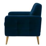 Fauteuil Oravi fluweel - Marineblauw