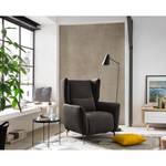 Fauteuil Lehi fluweel - Donkerbruin - Relaxfunctie - Zonder hocker