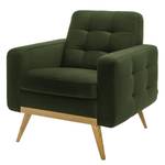 Fauteuil Oravi fluweel - Antiek groen