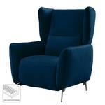 Sessel Lehi Samt - Marineblau - Relaxfunktion - Ohne Hocker